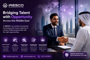 iRESCO AI-powered recruitment services connecting skilled workers with Middle East employers through talent acquisition, compliance verification, and international recruitment solutions