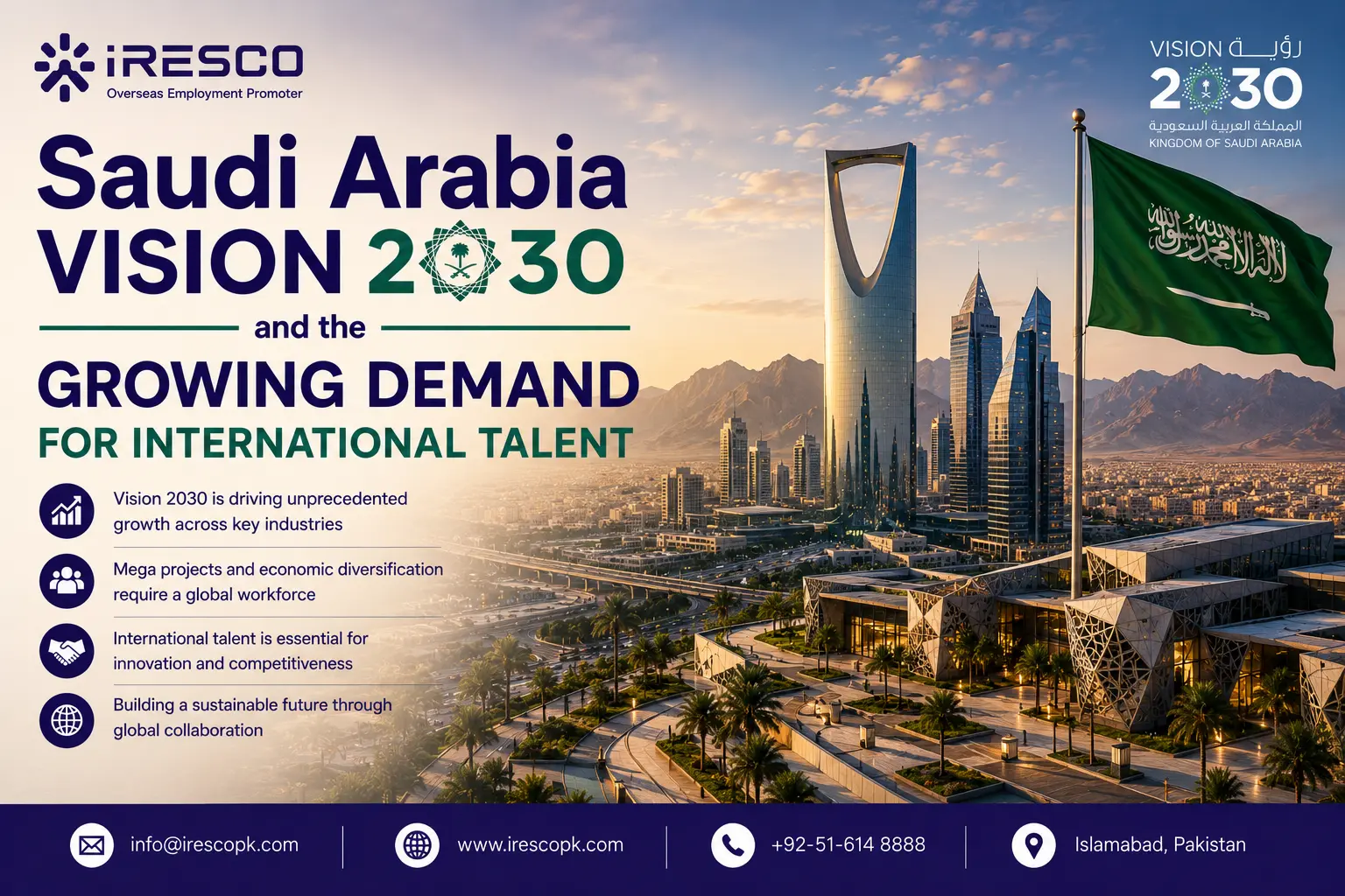 Saudi Arabia Vision 2030 and the Growing Demand for International Talent